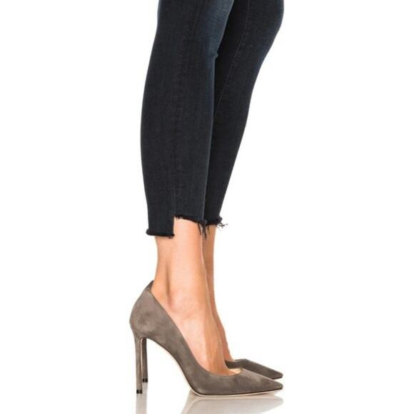 MOTHER Stunner Zip Ankle Step Fray Hem Jeans SIZE 28 My Wildest Ride Blue - Picture 12 of 12